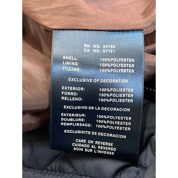 Tommy Hilfiger Women's Navy Blue Quilted Hooded Winter Coat Sz XS - Picture 10 of 12